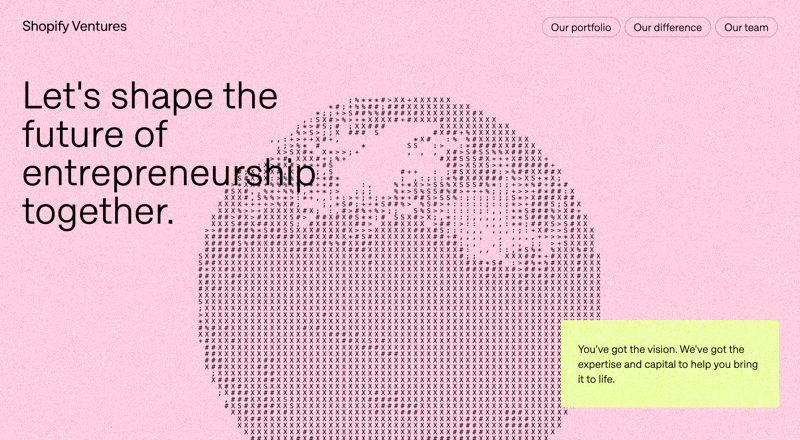 landing page